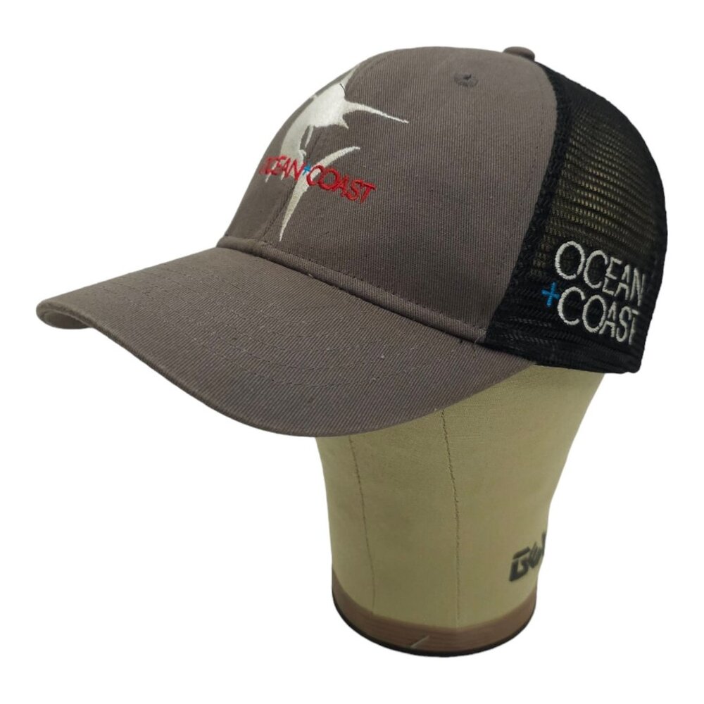 Ocean Coast Embroidered Marlin Mesh Snapback Cap Trucker Baseball Fishing Hat - Picture 2 of 13